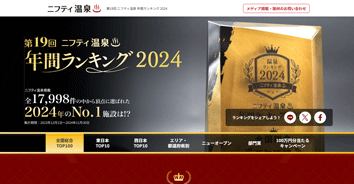 ニフティ温泉 年間ランキング